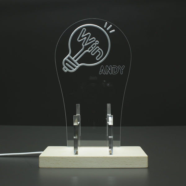 ADVPRO Win word inside the light bulb Personalized Gamer LED neon stand hgA-p0042-tm
