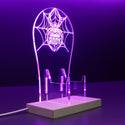 ADVPRO Spider with cobweb Personalized Gamer LED neon stand hgA-p0043-tm - Purple