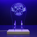 ADVPRO Game controller inside the snow globe Personalized Gamer LED neon stand hgA-p0044-tm - Blue
