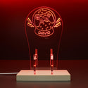 ADVPRO Game controller inside the snow globe Personalized Gamer LED neon stand hgA-p0044-tm - Red