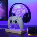 ADVPRO Win Win cat playing game Personalized Gamer LED neon stand hgA-p0047-tm - Blue