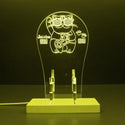 ADVPRO Win Win cat playing game Personalized Gamer LED neon stand hgA-p0047-tm - Yellow
