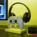 ADVPRO Game gear with magic hand Personalized Gamer LED neon stand hgA-p0048-tm - Yellow