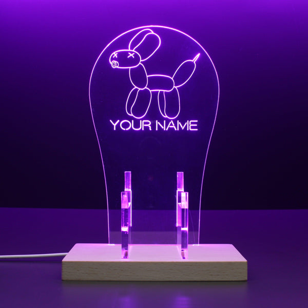 ADVPRO balloon dog Personalized Gamer LED neon stand hgA-p0049-tm - Purple