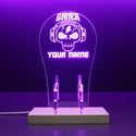 ADVPRO Hardcore gamer with skull head Personalized Gamer LED neon stand hgA-p0051-tm - Purple