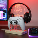 ADVPRO Hardcore gamer with skull head Personalized Gamer LED neon stand hgA-p0051-tm - Red