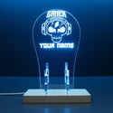 ADVPRO Hardcore gamer with skull head Personalized Gamer LED neon stand hgA-p0051-tm - Sky Blue