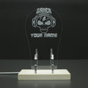 ADVPRO Hardcore gamer with skull head Personalized Gamer LED neon stand hgA-p0051-tm