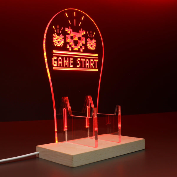 ADVPRO Game start – monster icon Personalized Gamer LED neon stand hgA-p0052-tm - Red