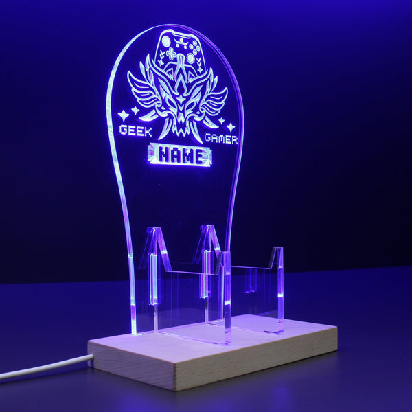 ADVPRO Geek gamer Personalized Gamer LED neon stand hgA-p0053-tm - Blue