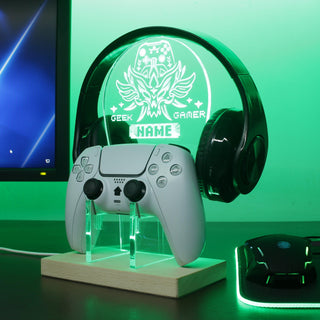 ADVPRO Geek gamer Personalized Gamer LED neon stand hgA-p0053-tm - Green