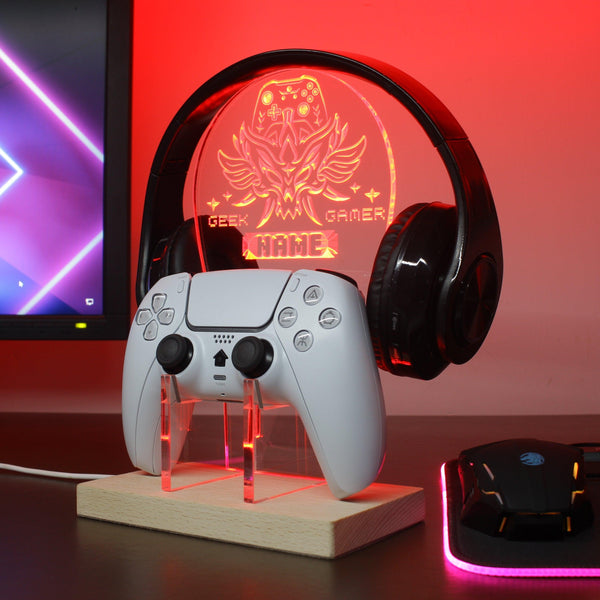 ADVPRO Geek gamer Personalized Gamer LED neon stand hgA-p0053-tm - Red