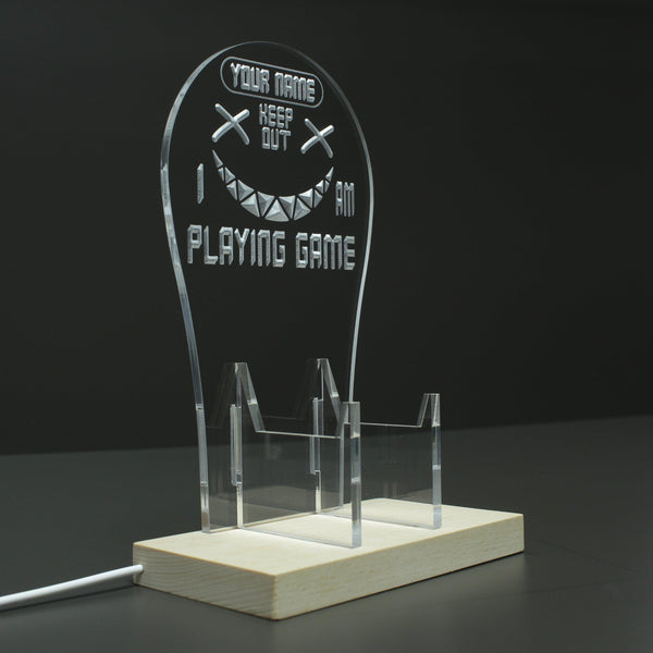 ADVPRO Keep out I am playing game Personalized Gamer LED neon stand hgA-p0055-tm