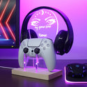 ADVPRO My game time Personalized Gamer LED neon stand hgA-p0056-tm - Purple