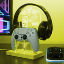 ADVPRO Playing game 24 hours Personalized Gamer LED neon stand hgA-p0059-tm - Yellow