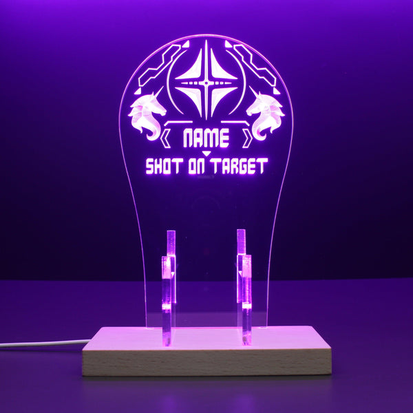 ADVPRO Shot on target Personalized Gamer LED neon stand hgA-p0060-tm - Purple