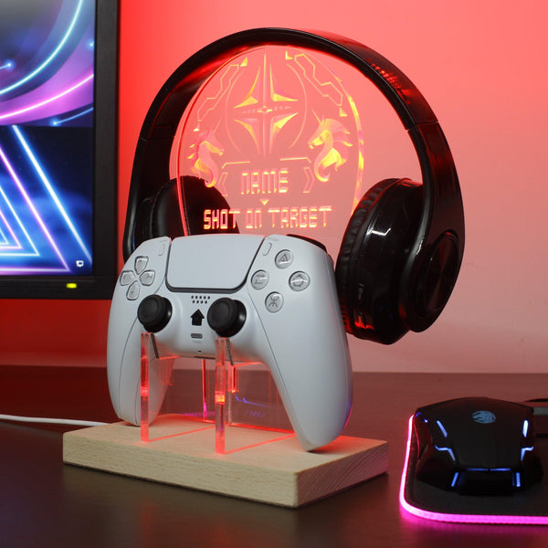 ADVPRO Shot on target Personalized Gamer LED neon stand hgA-p0060-tm - Red