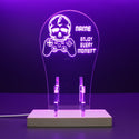 ADVPRO Enjoy every moment skull with game gear Personalized Gamer LED neon stand hgA-p0065-tm - Purple