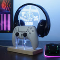 ADVPRO Wake up and play game Personalized Gamer LED neon stand hgA-p0066-tm - White