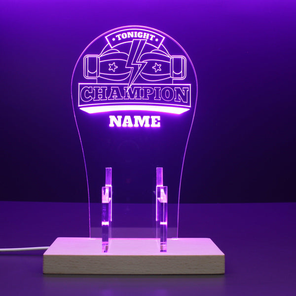 ADVPRO Tonight champion Personalized Gamer LED neon stand hgA-p0070-tm - Purple