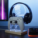 ADVPRO Crown with diamond Personalized Gamer LED neon stand hgA-p0071-tm - White