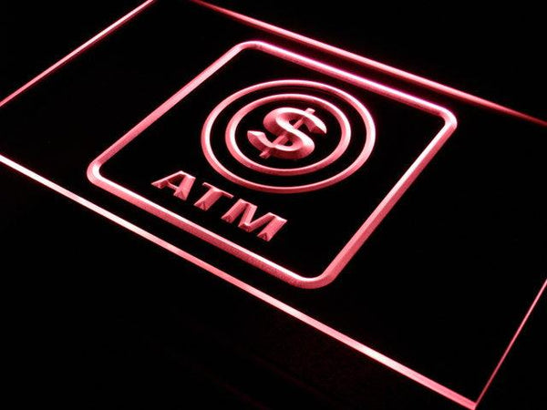 ADVPRO Open ATM Money Machine Displays Neon Light Signs st4-i003 - Red