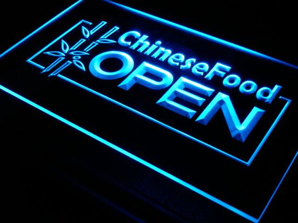 ADVPRO Open Chinese Food Displays Cafe Neon Light Sign st4-i013 - Blue