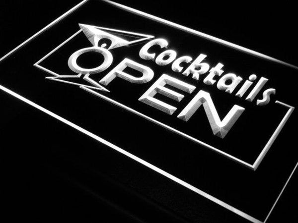 ADVPRO Open Cocktails Wine Bar Pub Club Neon Light Sign st4-i014 - White