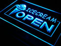 ADVPRO Open Ice-Cream Icecream Ice Cream Ads Light Sign st4-i015 - Blue
