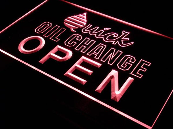 ADVPRO Open Quick Oil Change Car Repair Neon Light Sign st4-i018 - Red