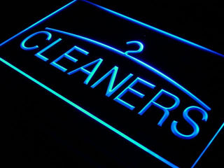 ADVPRO Cleaners Dry Cleaning Laundromat Neon Light Sign st4-i390 - Blue