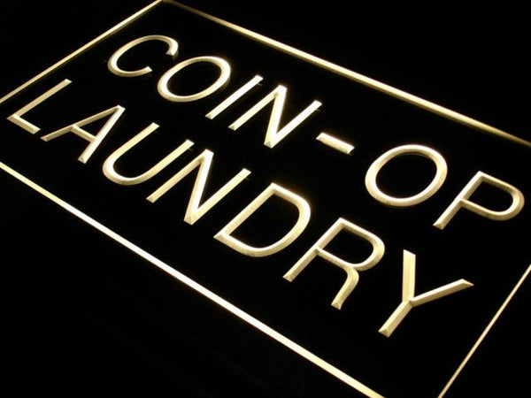 ADVPRO Coin-op Laundry Dry Clean Display New Light Sign st4-i391 - Yellow