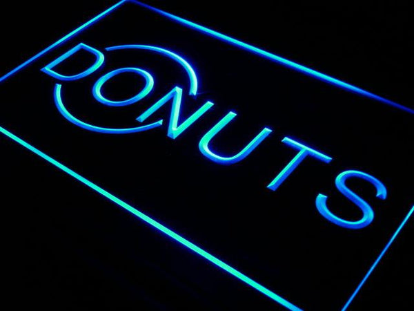 ADVPRO Donuts Cafe Resturant Advertising New Light Sign st4-i394 - Blue