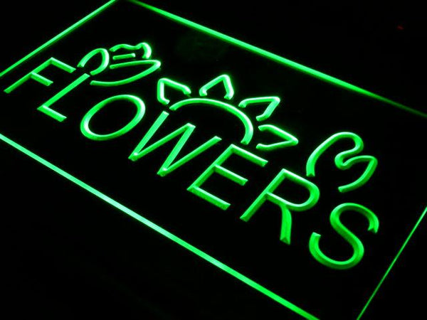 ADVPRO Flowers Shop Florist LED Sign Neon Light Sign Display st4-i398 - Green