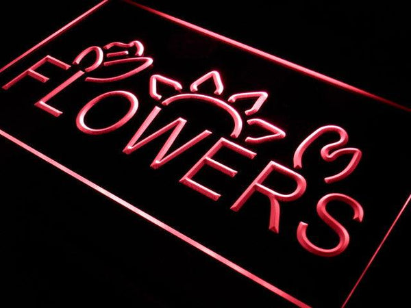 ADVPRO Flowers Shop Florist LED Sign Neon Light Sign Display st4-i398 - Red