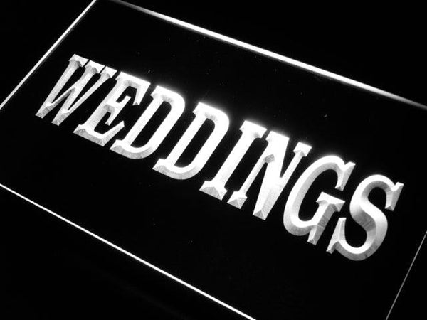 ADVPRO Weddings Services Shop Neon Light Sign st4-i400 - White