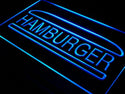 ADVPRO Hamburger Display Shop Cafe Bar Neon Light Sign st4-i403 - Blue
