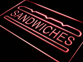 ADVPRO Sandwiches Cafe Shop Bar Pub New Neon Light Sign st4-i413 - Red