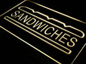 ADVPRO Sandwiches Cafe Shop Bar Pub New Neon Light Sign st4-i413 - Yellow