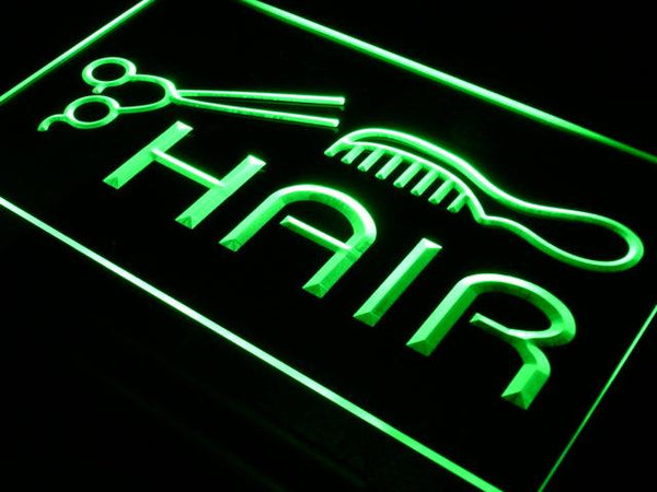 ADVPRO Hair Cut Salon Comb Scissor Neon Light Sign st3-i458 - Green