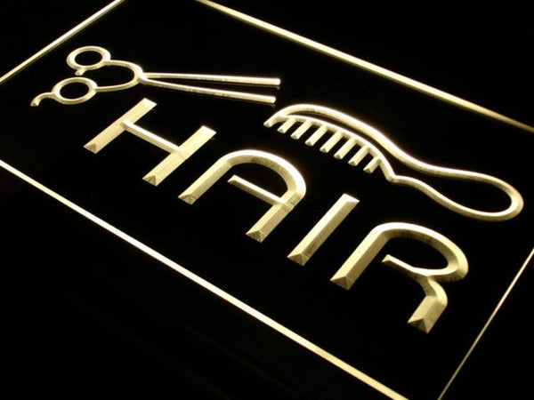 ADVPRO Hair Cut Salon Comb Scissor Neon Light Sign st3-i458 - Yellow