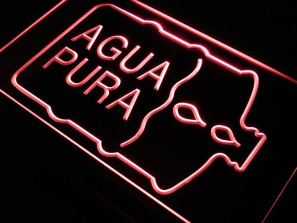 ADVPRO AGUA PURA Pure Water Shop Display New Light Sign st3-i460 - Red