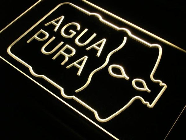 ADVPRO AGUA PURA Pure Water Shop Display New Light Sign st3-i460 - Yellow