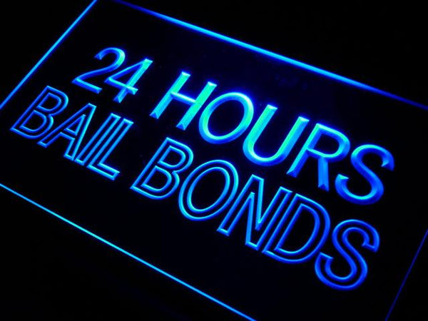 ADVPRO Bail Bonds 24 Hours Neon Light Sign st3-i461 - Blue