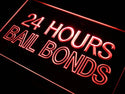 ADVPRO Bail Bonds 24 Hours Neon Light Sign st3-i461 - Red