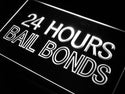 ADVPRO Bail Bonds 24 Hours Neon Light Sign st3-i461 - White