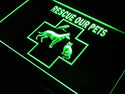 ADVPRO Rescue our Pets Dog Cat Shop NEW Neon Light Sign st4-j648 - Green