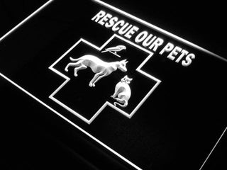 ADVPRO Rescue our Pets Dog Cat Shop NEW Neon Light Sign st4-j648 - White