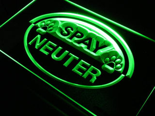 ADVPRO Spay Neuter Dog Cat Pet Hospital Neon Light Sign st4-j649 - Green
