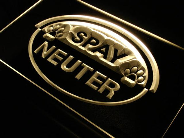 ADVPRO Spay Neuter Dog Cat Pet Hospital Neon Light Sign st4-j649 - Yellow